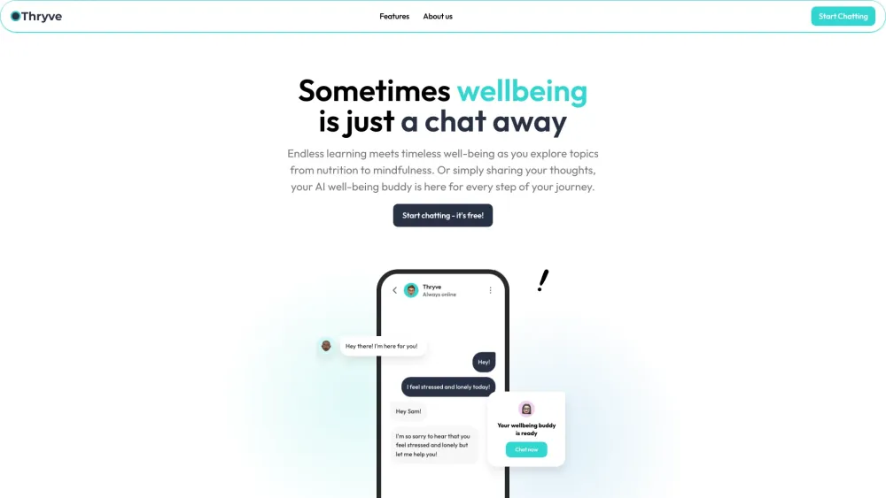 Thryve: Personalized holistic wellness ai tool