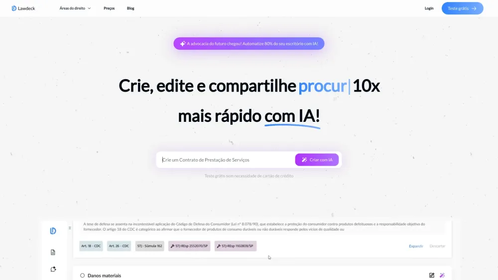 Lawdeck: AI Tool for Legal Document Creation