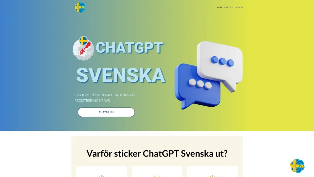 ChatGPT Svenska: Free AI Tool with GPT-3.5 & GPT-4