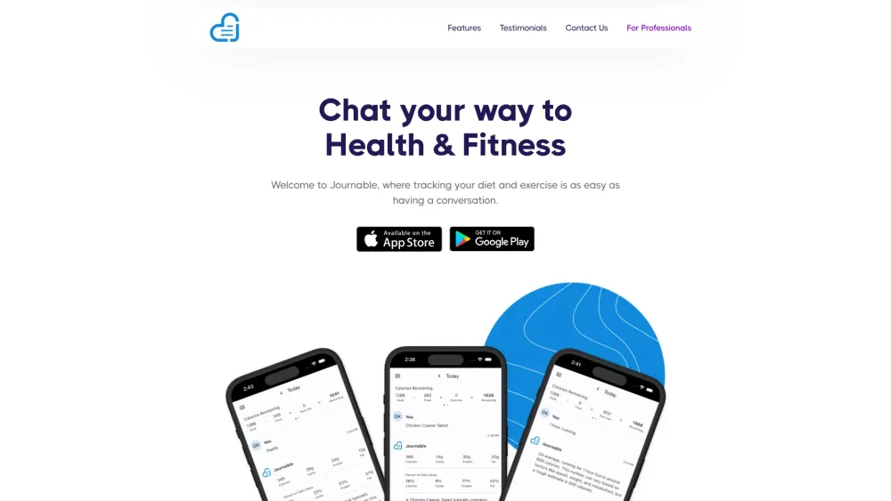 Journable - Food and Fitness Journal: AI Tool for Diet & Exercise Tracking