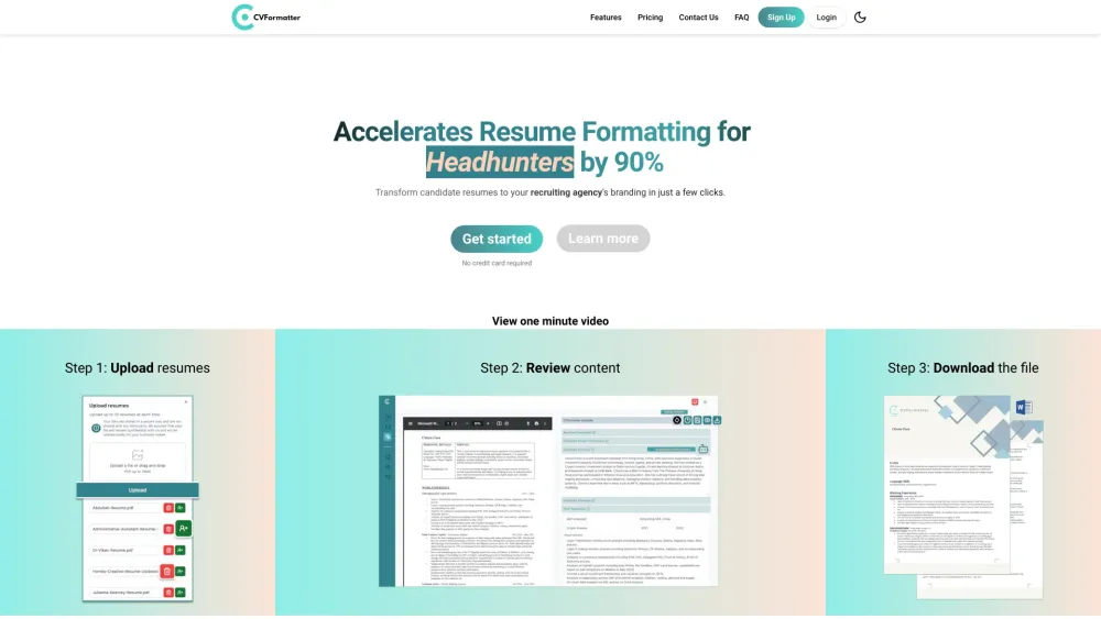 CVFormatter: AI Tool for Resume Formatting