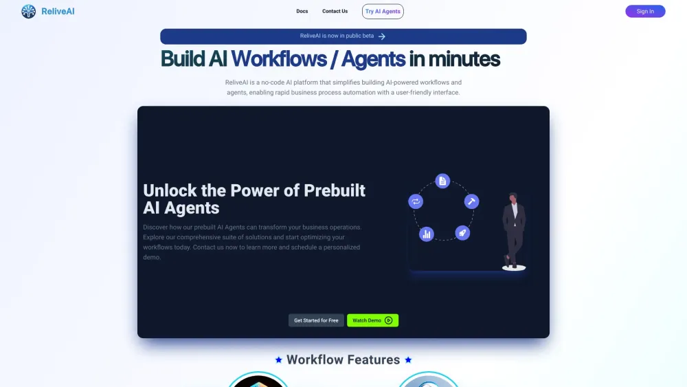 ReliveAI: Simplified AI Tool for Workflows