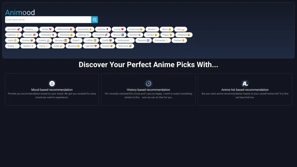 Animood: AI Tool for Personalized Anime Recommendations