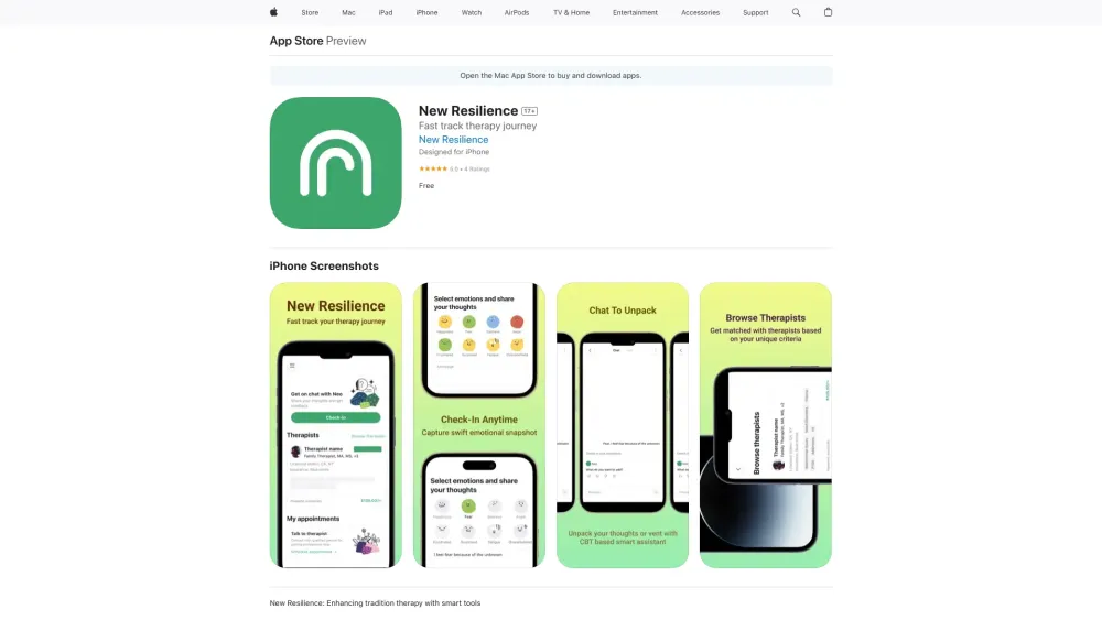 New Resilience: AI Tool for Enhanced Therapy & Mental Health