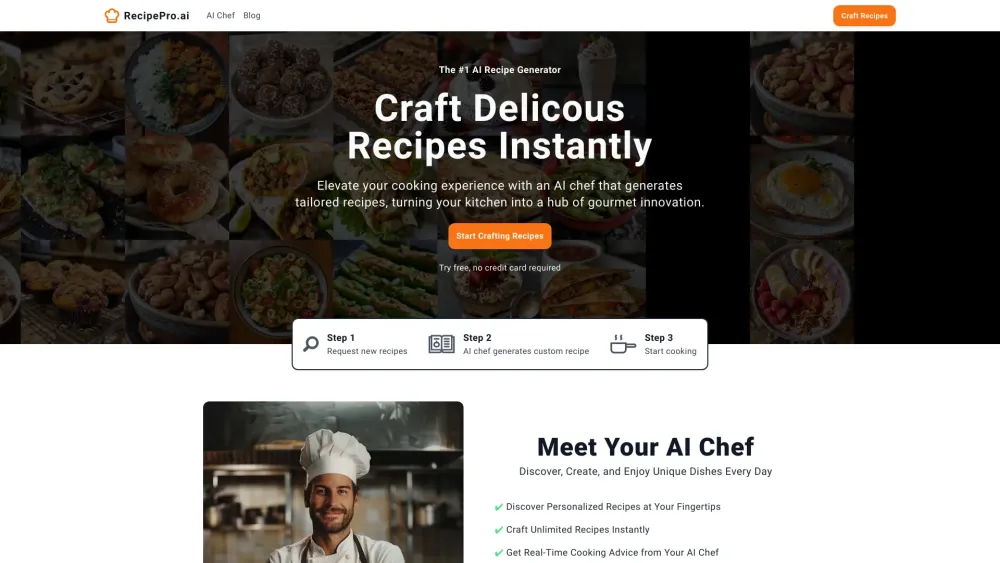 Recipe Pro: Craft unlimited recipes easily with AI