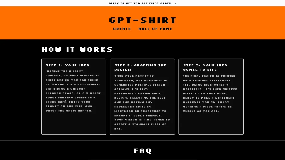 GPT-Shirt: Create Unique T-Shirts with Advanced AI Tool