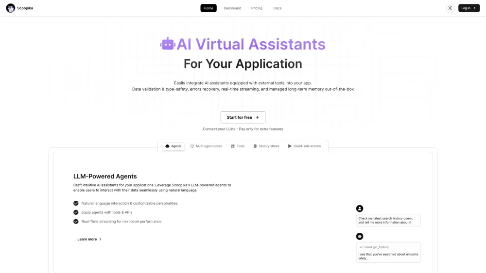 Scoopika: Fast AI Tool for Advanced AI Agents