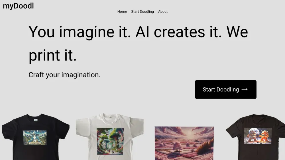 myDoodl: AI Tool for Custom Apparel & Posters