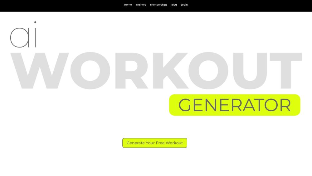 Ai Workout Generator: AI Tool for Personalized Workout Plans