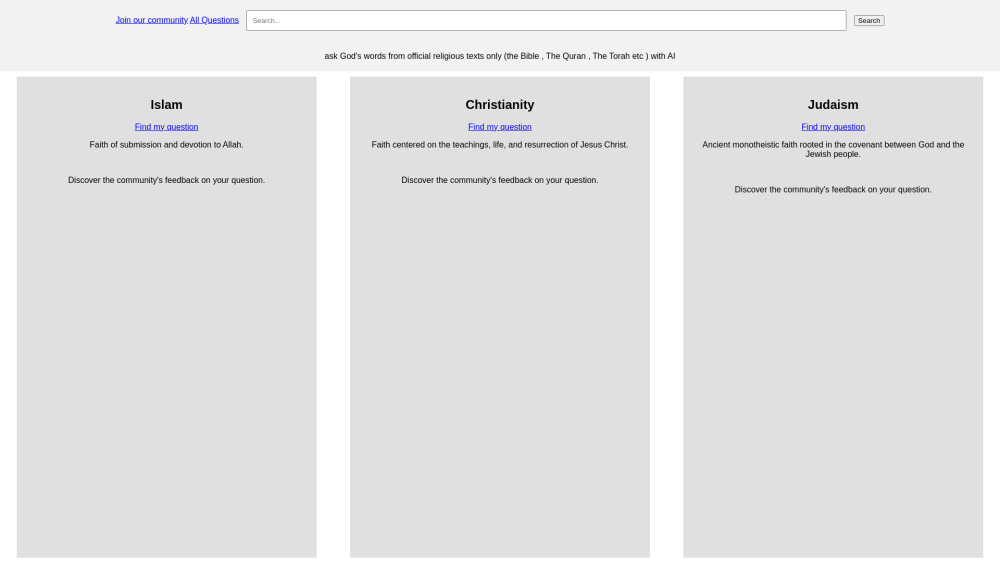AskReligion: AI Tool for Faith-Aligned Answers