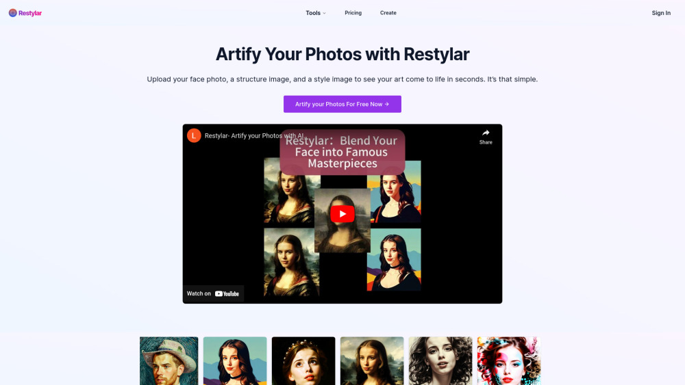 Restylar Artify: AI Tool for Unique Art Creation