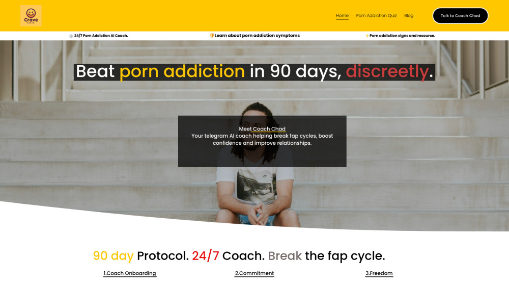 CraveCoach.AI: Overcome Porn Addiction with AI Tool