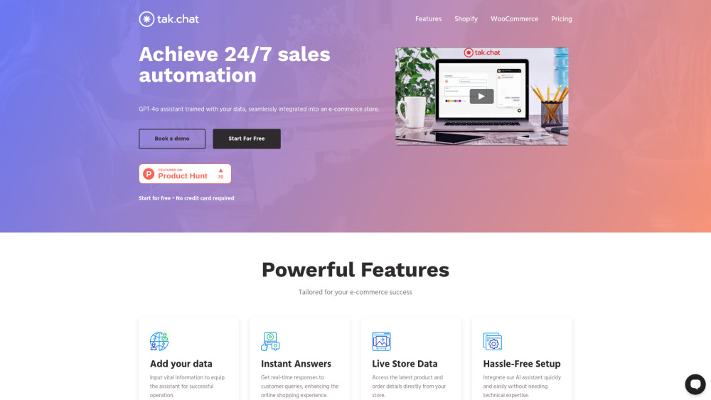 tak.chat: AI Tool for E-Commerce Customer Engagement
