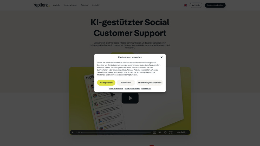 Replient AI: AI Tool for Social Media Support Automation