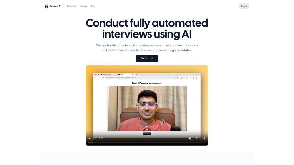 Recroo AI: AI Tool for Automated Interviews