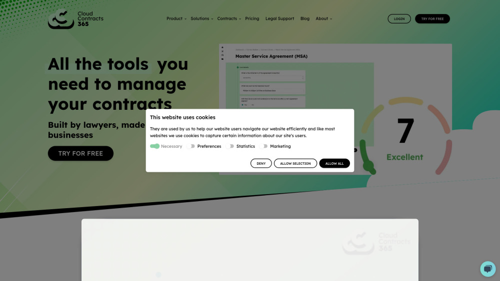 Cloud Contracts 365: AI Tool for Tech Contract Management