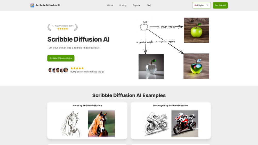 Scribble Diffusion AI: AI Tool for Sketch Refinement