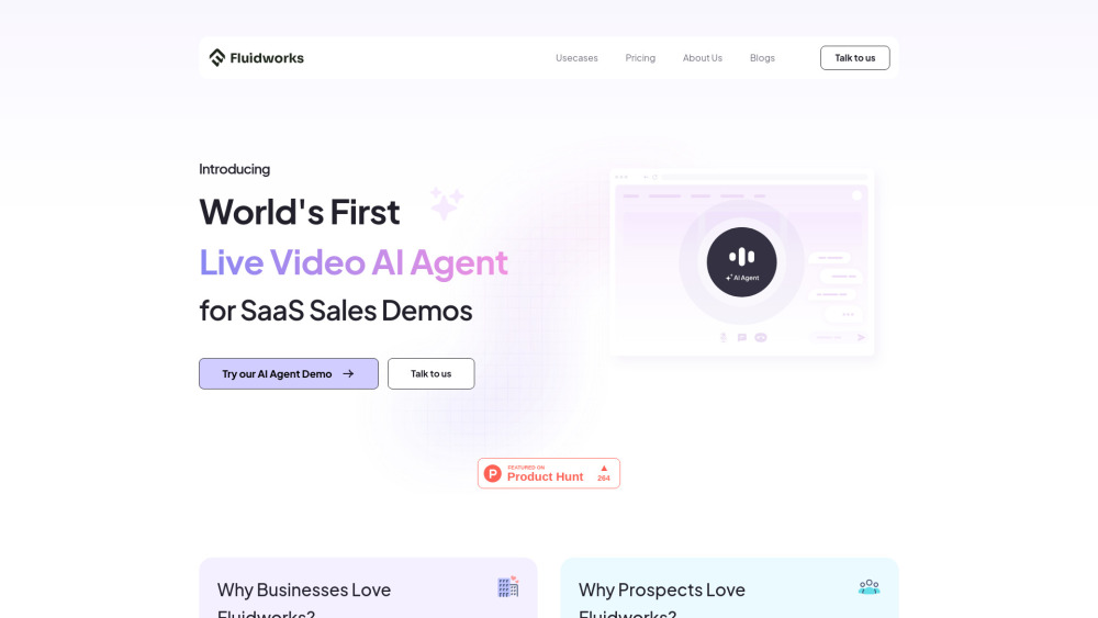 Fluidworks AI: AI Tool for Live Video Demos & Real-Time Software Interaction