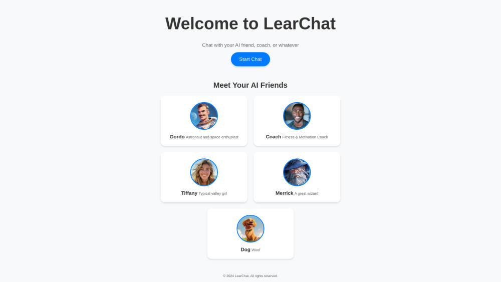 LearChat: AI Tool for Chatting with AI Friends