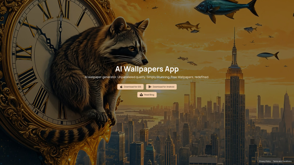 AI Wallpapers Website screenshot