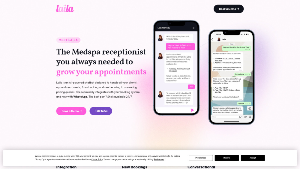 Laila - Medspa Receptionist AI: AI Tool for Clinics