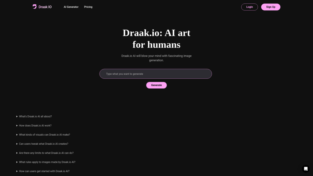 Draak.io AI: AI tool for high-quality visuals