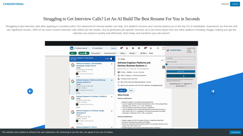 Careerfornia: AI-powered job application platform revolutionizing job