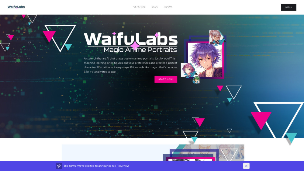 Waifu Labs - Magical Anime Portraits: AI Tool