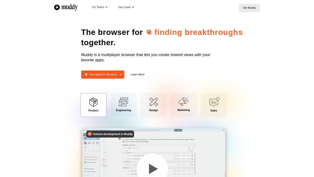 Muddy Browser: Unified workspace for every app - AI tool