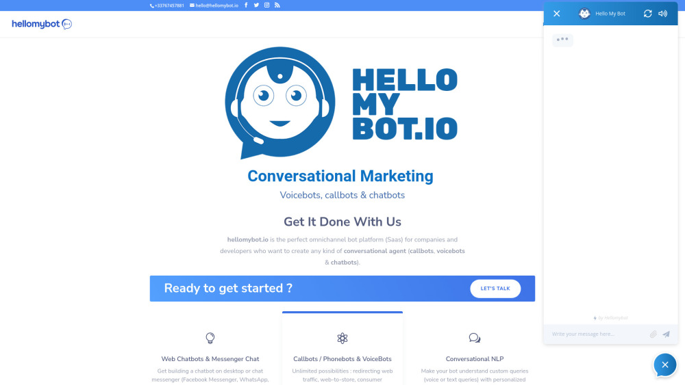 hellomybot.io: AI Tool for Conversational Agents