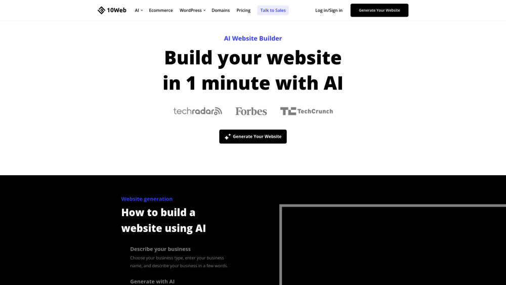 10Web AI Website Builder: Fast AI Tool for Pro Sites