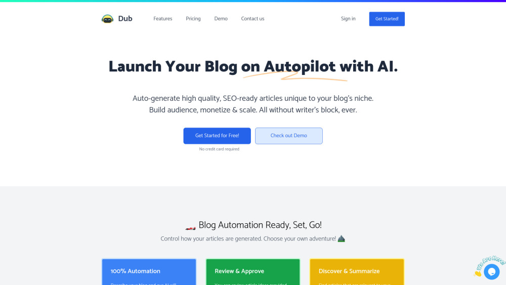 Dub: Revolutionizing Blogging with AI Tool