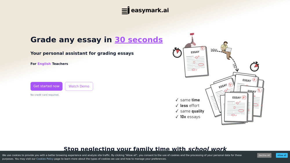 EasyMark: AI Tool, Essay Grading for English