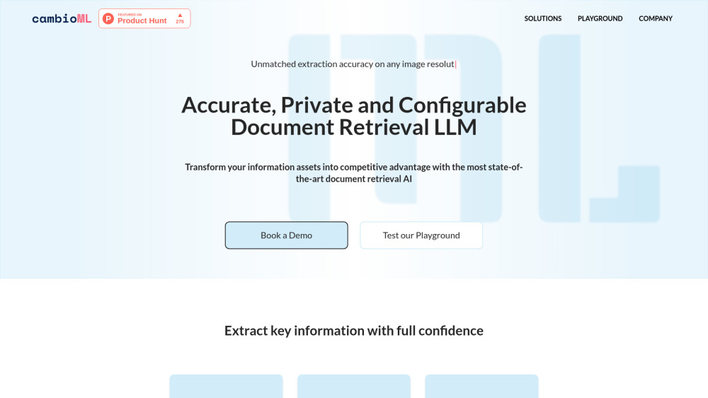CambioML: AI Tool for Accurate Document Extraction Mapping