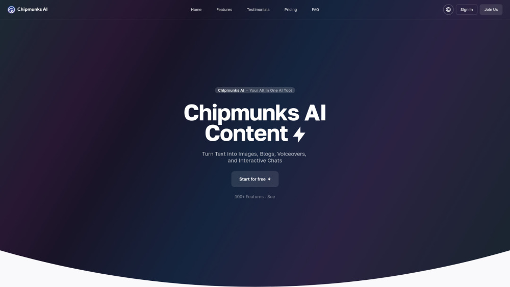 Chipmunks AI: AI Tool for Generating