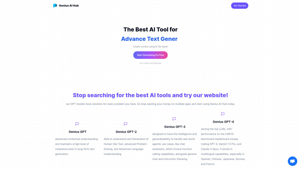 Genius AI Hub: Versatile AI Tool for You