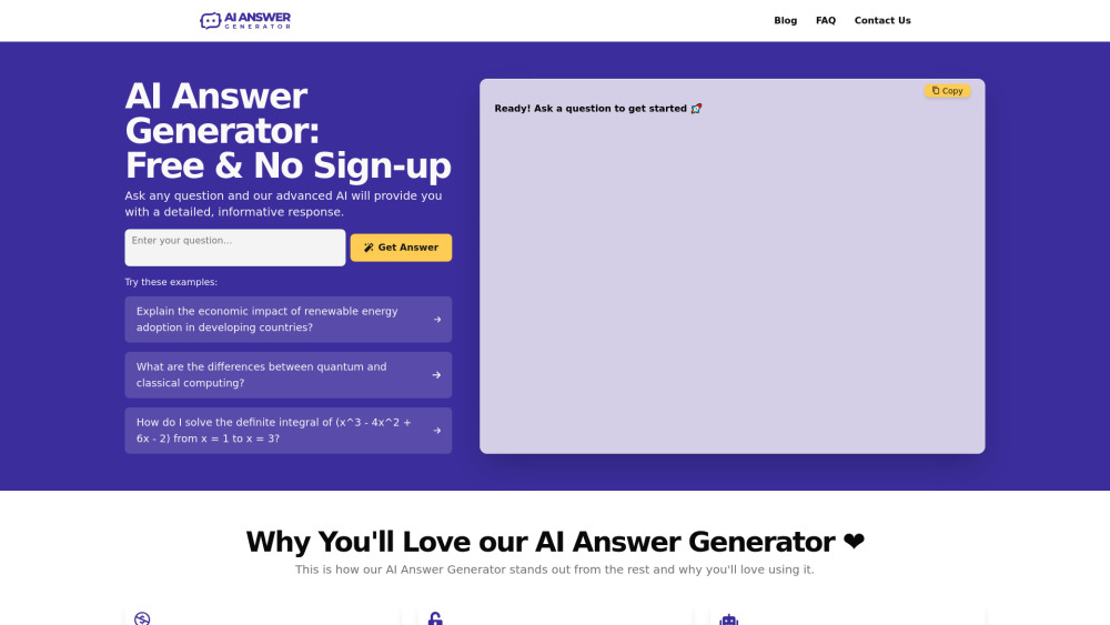 AI Answer Generator: Free AI Tool for Instant Answers