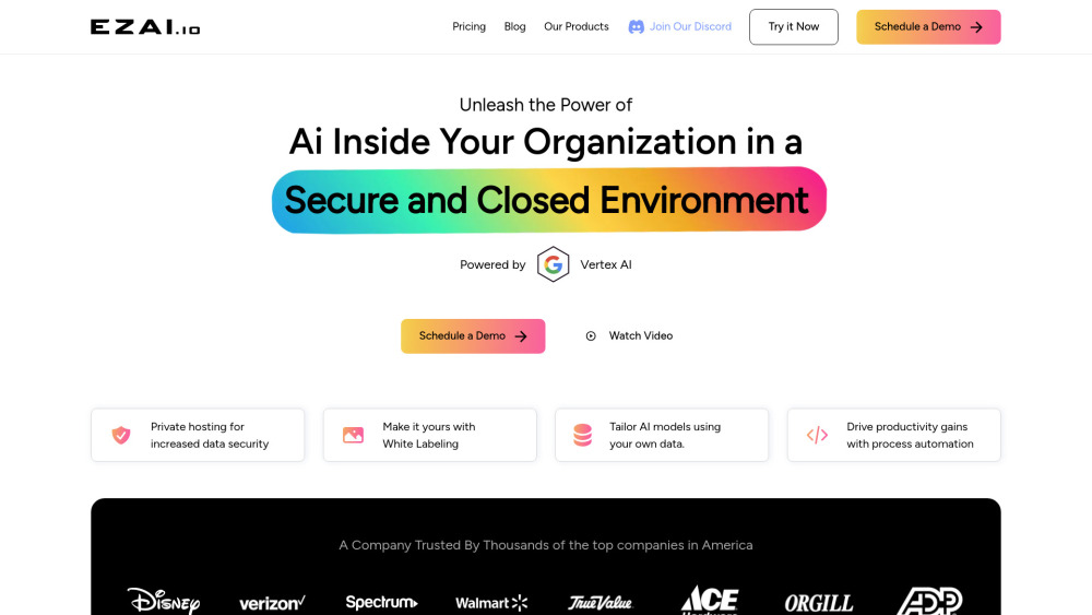 EZAI | Enterprise: Secure AI Tool for Teams