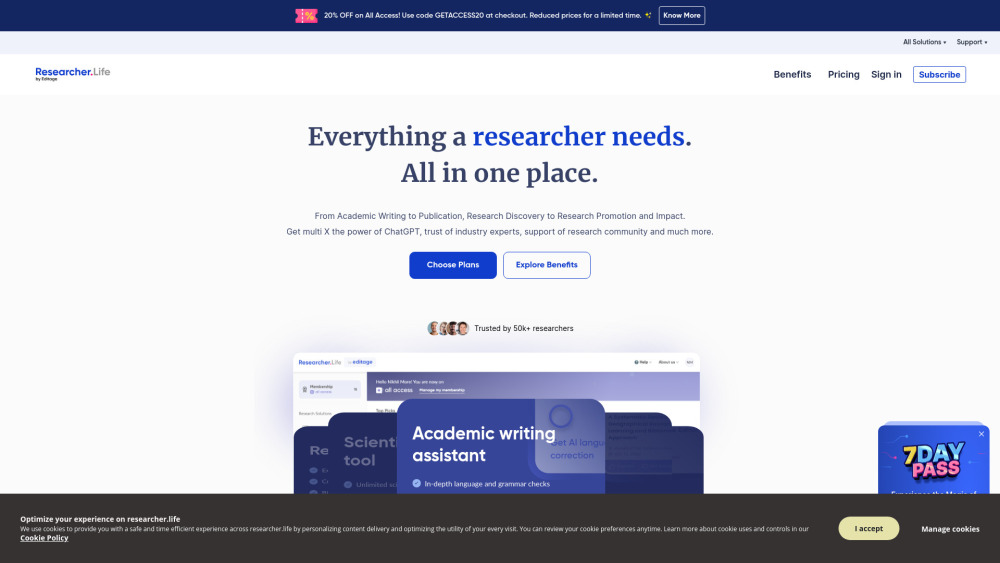 Researcher.Life: AI Tool & Services for Research