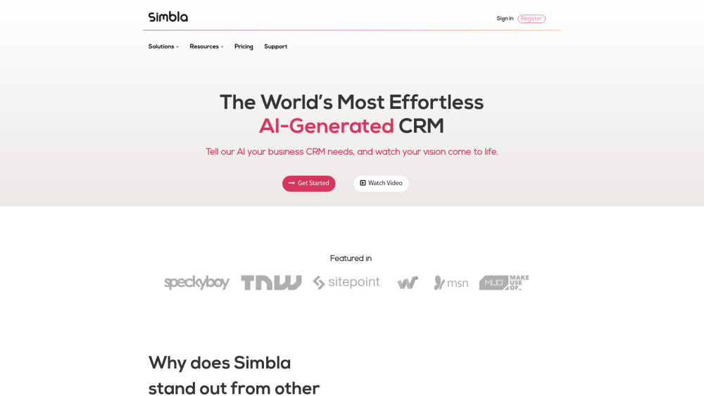 Simbla - AI powered CRM: Versatile AI Tool