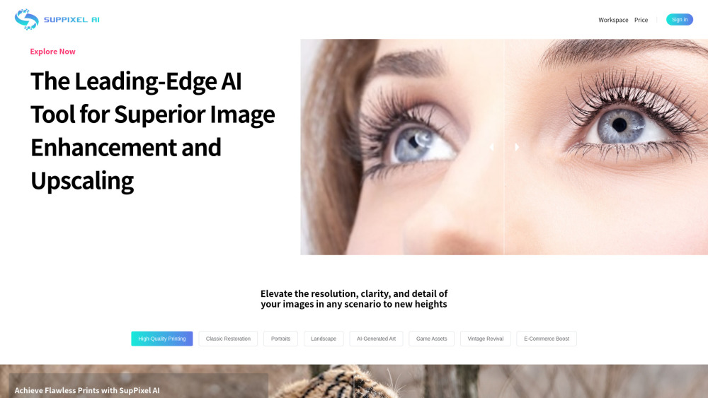 SupPixel AI: AI Tool for Image Enhancement