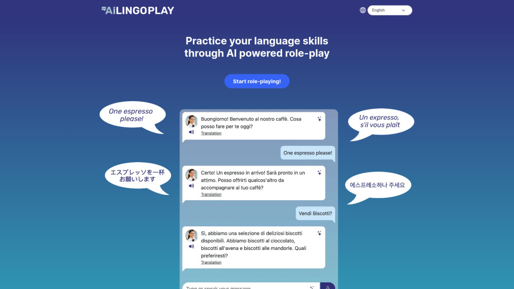 AI Lingo Play: Product Name ai tool Chat
