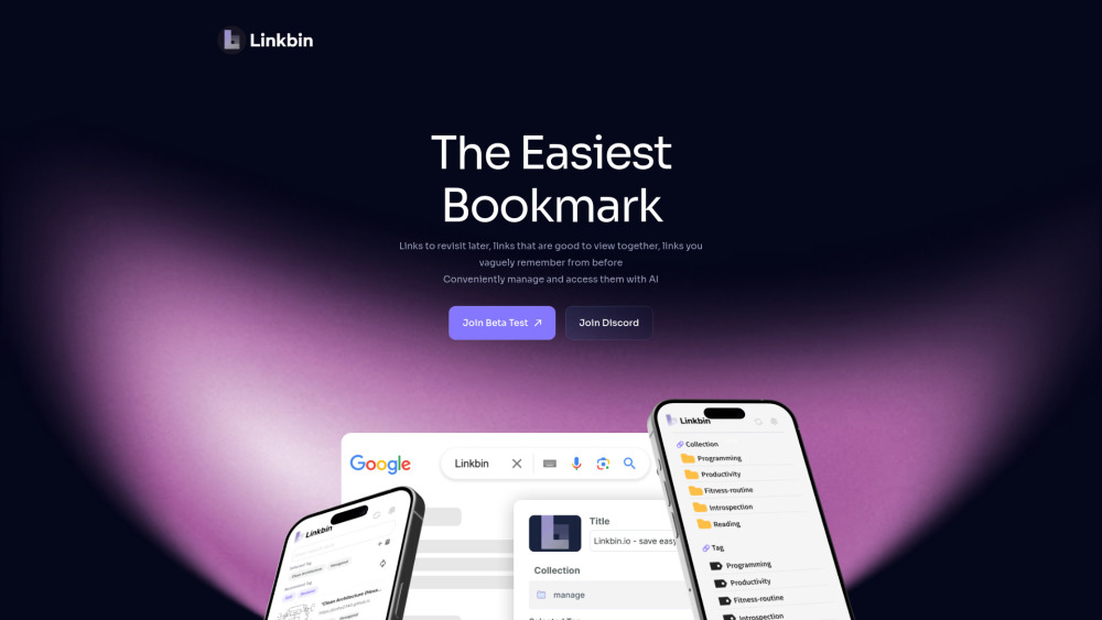 Linkbin: AI Tool for Smart Bookmarking