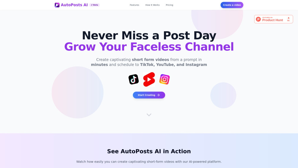 AutoPosts AI: AI Tool for Short-Form Video Creation