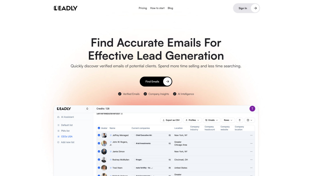 Leadly: AI Tool for Email Discovery