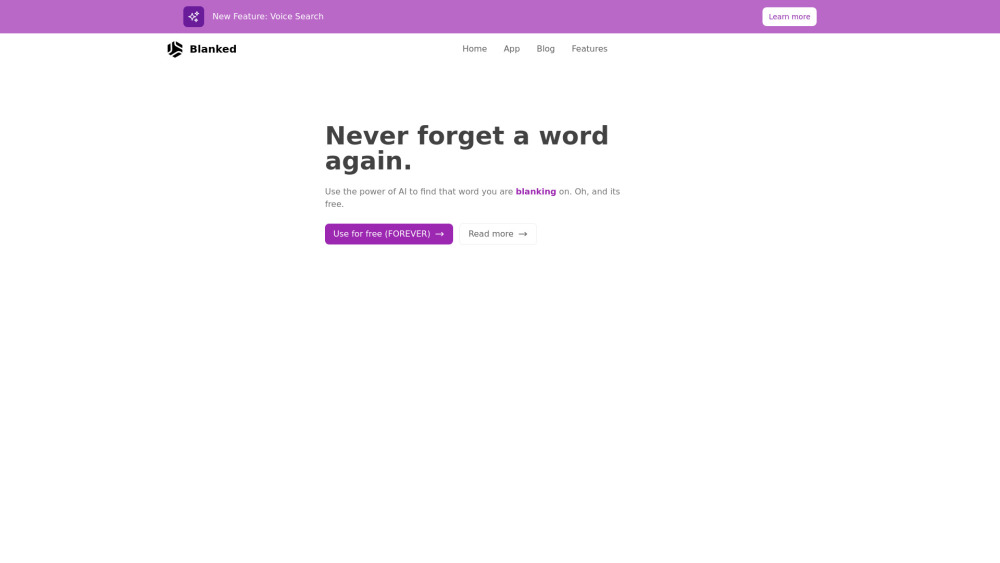 Blanked: AI Word Finder - Boost Vocabulary with Innovative AI Tool