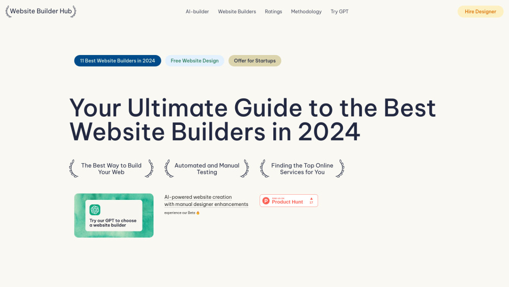 Website Builder Hub: Best Website Builders AI Tool