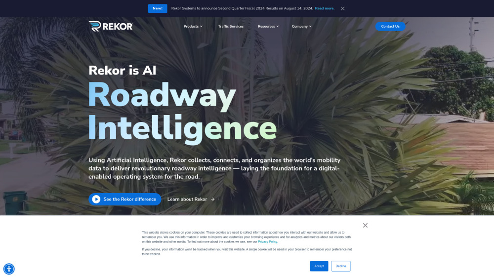 Rekor - Roadway Intelligence: AI Tool for Unparalleled Insights