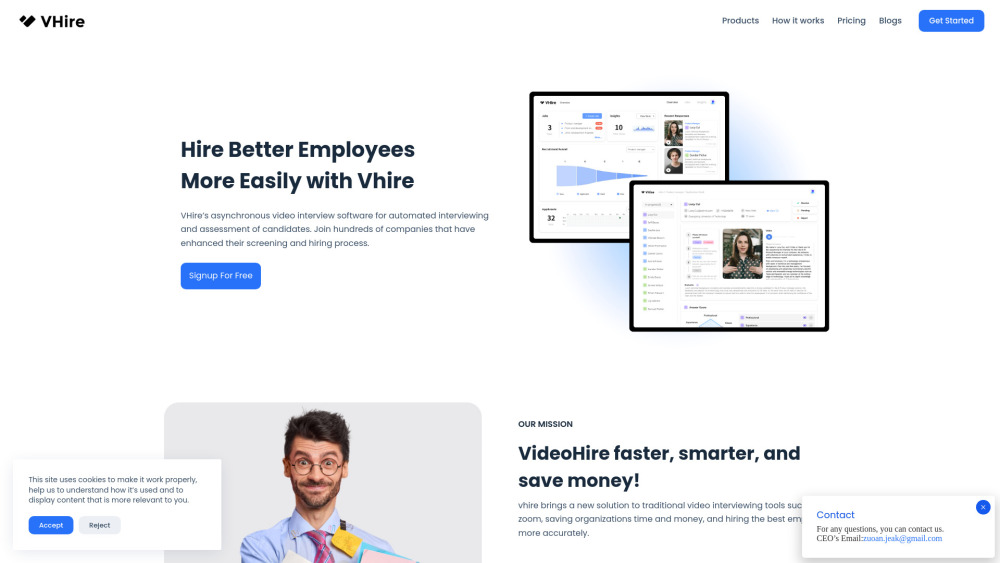 VHire - AI Video Interview Platform: Ultimate AI Tool