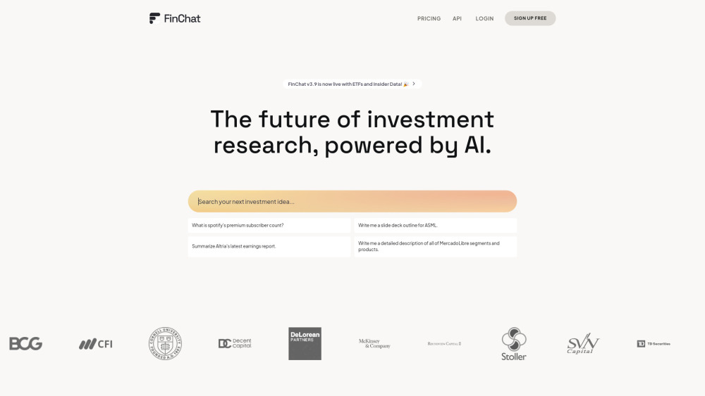 FinChat.io: AI Stock Research Platform